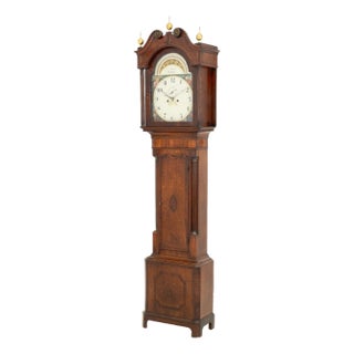 George IV Mahogany and Oak Longcase Clock, by Joseph Whiston For Sale