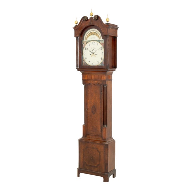 George IV Mahogany and Oak Longcase Clock, by Joseph Whiston For Sale