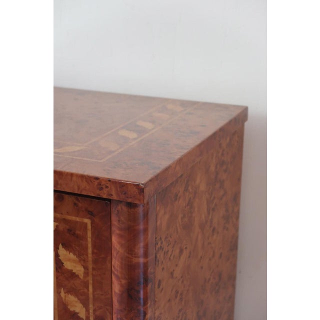 Italian Burl Elm and Marquetry Sideboard, 1970s For Sale - Image 4 of 15