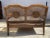 Antique English Oak Medallion Cane Back Bench Settee For Sale - Image 4 of 12