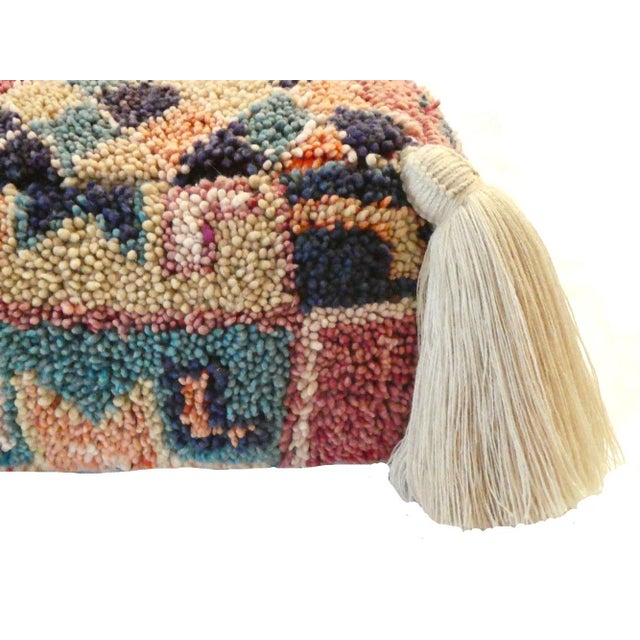 Vintage Berber Wool Pouf For Sale - Image 6 of 8