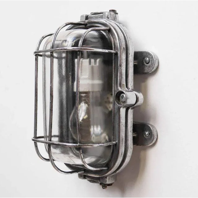Industrial CCCP Transparent Mesh Wall Light, 1950s For Sale - Image 3 of 5
