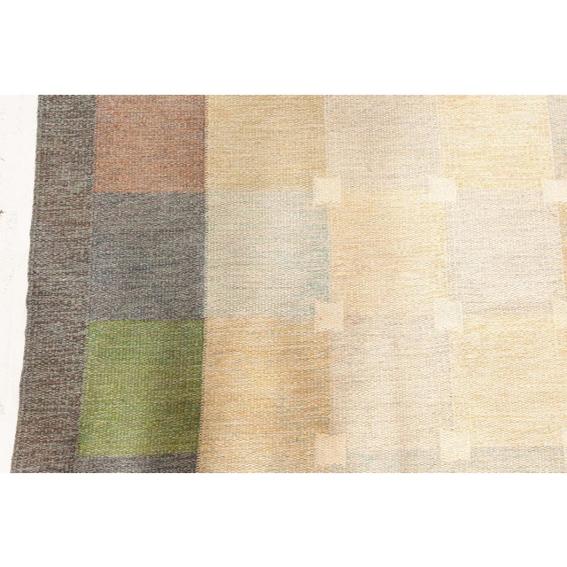 Textile Doris Leslie Blau Vintage Swedish Flat Woven by Ulla Parkdal For Sale - Image 7 of 10
