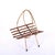 Mid-Century Modern Mid-Century Italian Enameled Metal, Teak and Brass Magazine Rack, 1960s For Sale - Image 3 of 16