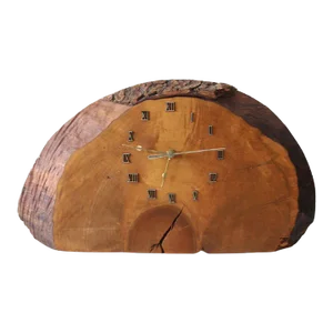 Vintage Handmade Live Edge Wall Clock