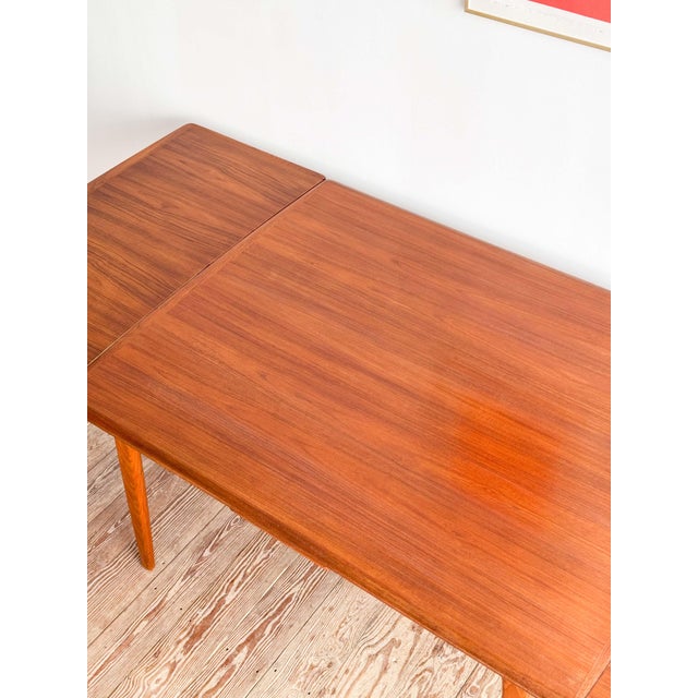 Mid-Century Modern Danish Dining Table in Teak For Sale - Image 10 of 18