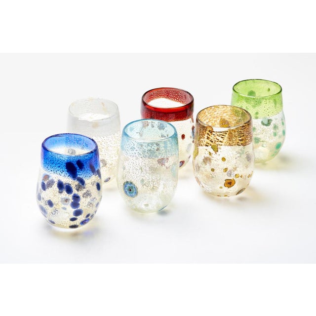 Murano Glass Tequila Glasses by Maryana Iskra for Ribes Studio, 1990s, Set of 6 For Sale - Image 12 of 13