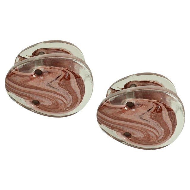 Pink Glass Push Pull Double Door Handles, 1960s, Set of 2 For Sale - Image 14 of 14