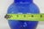 Indiana Glass Illusions 1980s Large Vase Cobalt Blue Optic Swirl Pattern 4876b For Sale - Image 11 of 11
