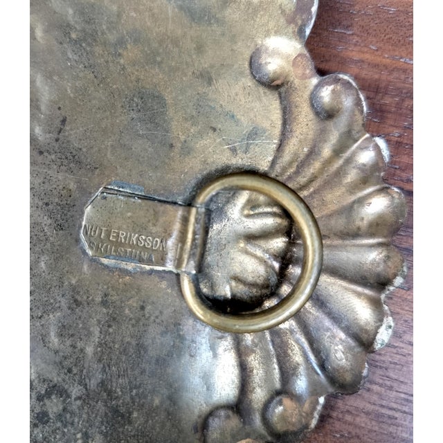 Mid Century Swedish Knut Eriksson Brass Candle Sconces Pair For Sale - Image 4 of 5