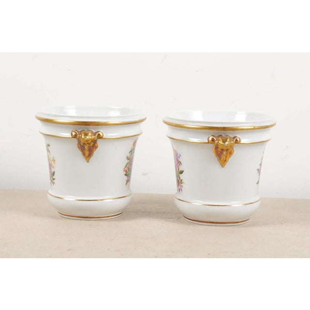 White Late 18th Century French Porcelain Cachepots - a Pair For Sale - Image 8 of 13