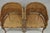 Vintage Hollywood Regency Faux Bamboo Wood & Cane Barrel Back Lounge Chair, Pair For Sale - Image 9 of 15
