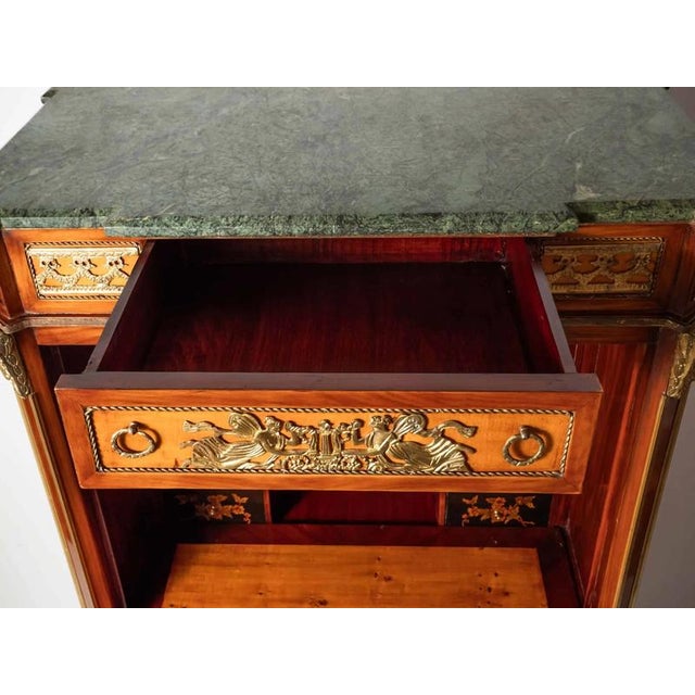 Neoclassical Secretary with Marble Top For Sale - Image 13 of 13
