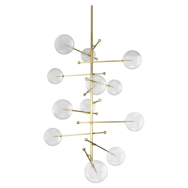 RD15 12 Arms Black Gunmetal Hanging Lamp by Schwung For Sale - Image 12 of 12