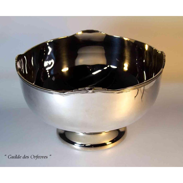 New 1990s Tiffany Silver Punch Bowl With Jubilee Applied Border For Sale - Image 10 of 12