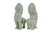 Vintage Thai Singha Lion Foo Dog Statues in Celadon. Produced in the 1960s.The specific tall, slender stance with...