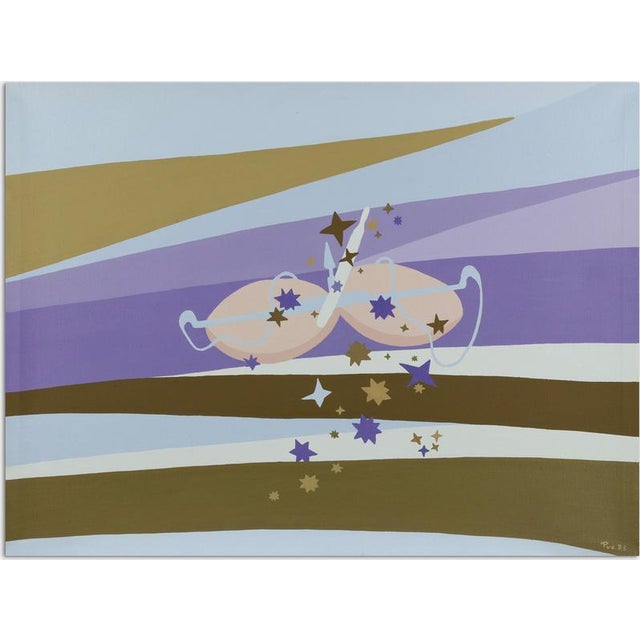 Genny Puccini, Libra, 1973, Acrylic Painting on Canvas For Sale - Image 4 of 4