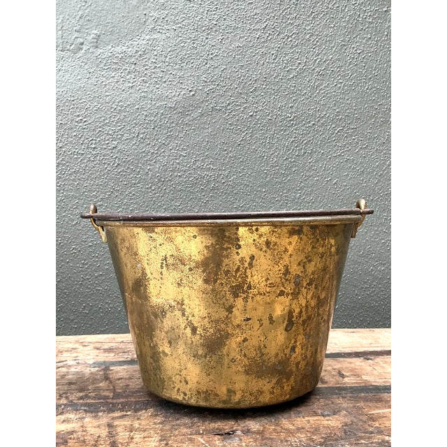 Vintage Spun Brass Bucket For Sale - Image 4 of 12