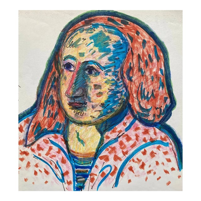 Erika Romane Colorful Modern Portrait For Sale