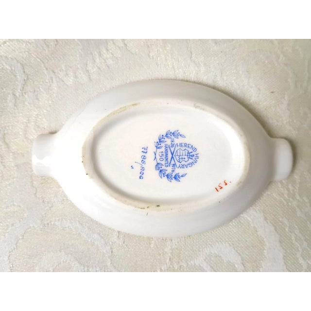 Herend Hungary Chinese Bouquet Rust Handled Mini Tray Apponyi Orange 7788 Designer Ceramics 1989 150 Anniversary Porcelain Handcrafted Decor For Sale In Savannah - Image 6 of 6