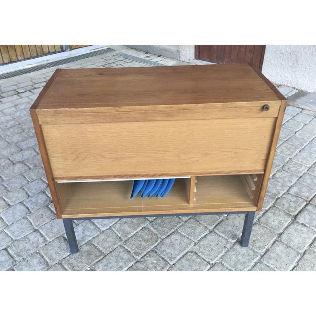 Vintage Sliding Door Office Cabinet For Sale - Image 6 of 11