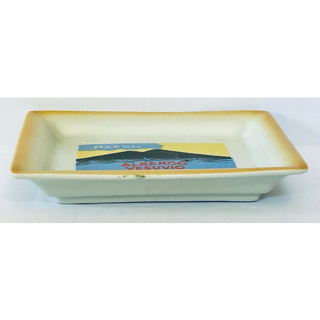 Vintage Richard Ginori hotel ceramic souvenir key dish or trinket tray from the famous Grand Hotel Vesuvio (originally...