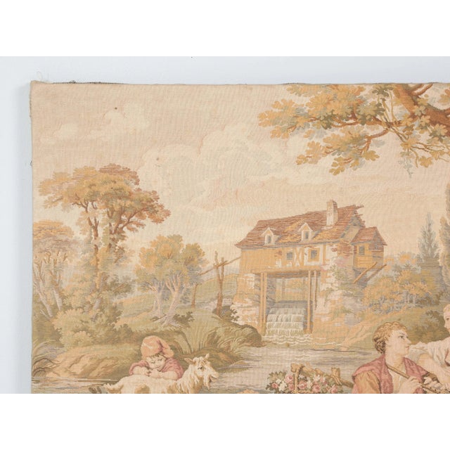 French Antique French Wall Tapestry C1900-1920 For Sale - Image 3 of 12