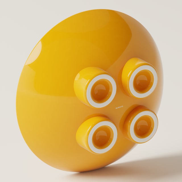 Contemporary Fruuuuit Super Glossy Mango Fruit Bowl by Burgio. For Sale - Image 3 of 4