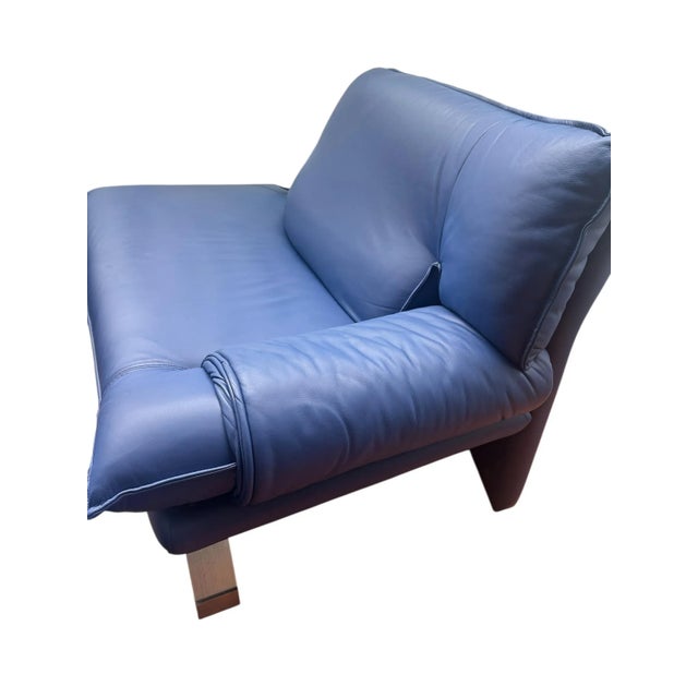 Modern Set of Leather Daybed and Ottoman from Nicoletti, Italy, 1980s For Sale - Image 3 of 6