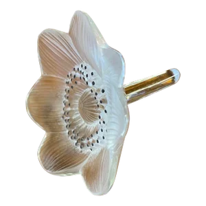 Lalique Anemone Crystal Flower Paper Weight