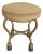 Vintage Italian Hollywood Regency Gilt Metal Rope & Tassel Vanity Stool For Sale