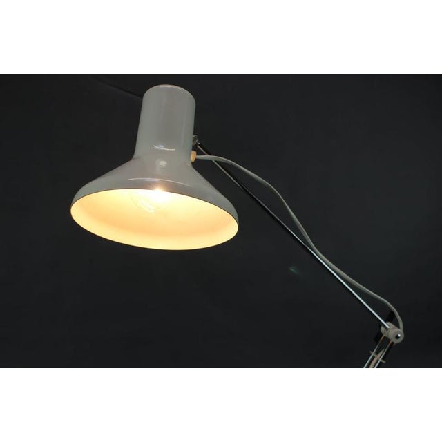 Vintage White Clip-on Adjustable Lamp attributed to Hurka for Napako, Czechoslovakia, 1970s For Sale - Image 12 of 14