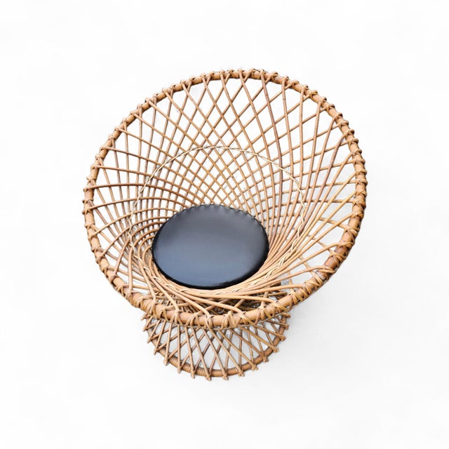Round Rattan Chair Armchair from Rohé, Noordwolde For Sale - Image 9 of 9