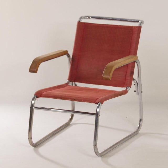 1930s Bauhaus Armchair by Veha for Denhaag, 1930s For Sale - Image 5 of 14