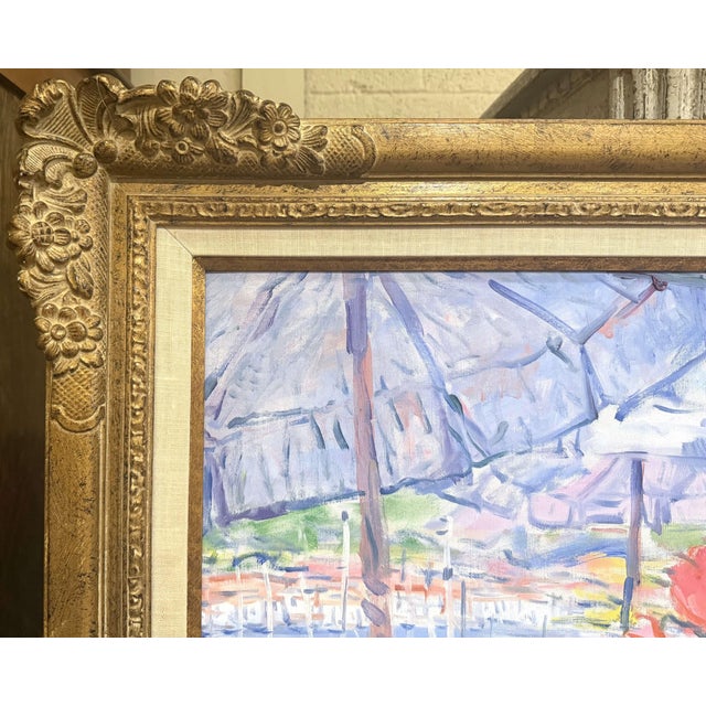 Paint 20th Century French Riviera Oil Painting “Déjeuner À Cap Ferrat” by Duane Alt For Sale - Image 7 of 12