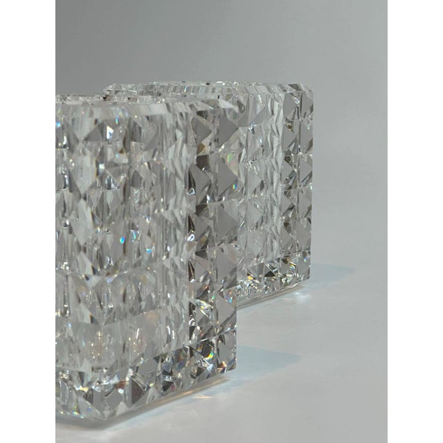 Faceted Optical Glass Candle Votives from Veritas, Texas, 2016, Set of 2 For Sale - Image 6 of 10