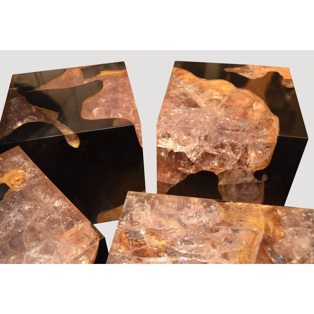 Andrianna Shamaris Cracked Resin Cocktail Table For Sale - Image 10 of 18