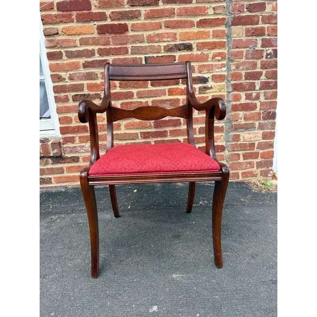 Mid 20th Century Mid 20th Century Set of 6 Federal Ducan Phyfe Style Dining Chairs For Sale - Image 5 of 17