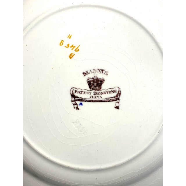 Chinoiserie Antique Masons Ironstone Imari Style Plate "Table and Flower Pot" For Sale - Image 3 of 7