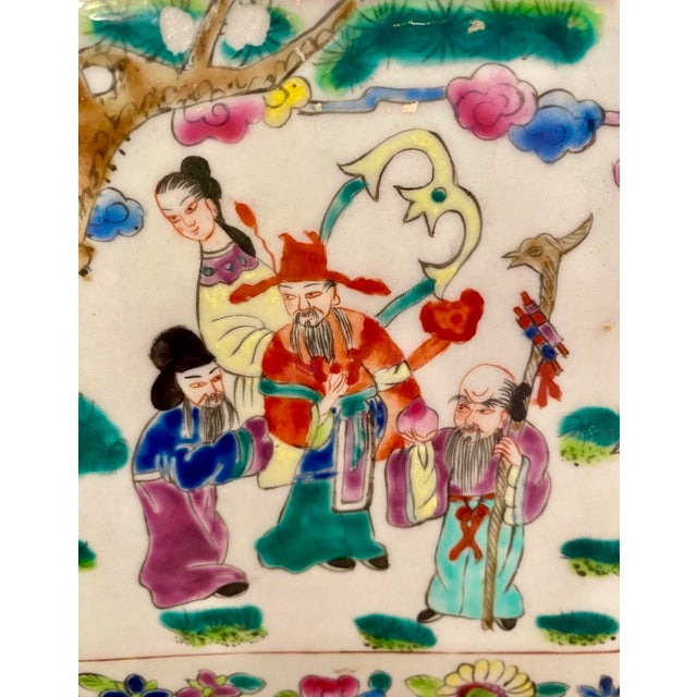 1990s Vintage Hand-Painted Chinese Planter For Sale - Image 5 of 12