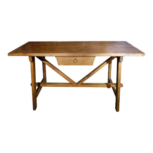 Contemporary 17th Century Style Antique Reproduction Italian Chestnut Capretta Writing Desk