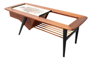 Vintage Coffee Table with Built-in Bar by Alfred Hendrickx for Belform, 1950s