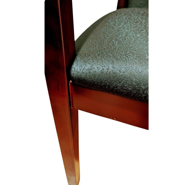 2000 - 2009 Vintage Office Mahogany Chair Slotted Cut Used in Lincoln Lawyer Set For Sale - Image 5 of 8