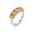 Contemporary Natural Citrine Half Band Modern Ring, Dainty Stacking Gemstone Ring Us 7 For Sale - Image 3 of 5