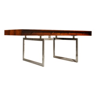 Desk in Rosewood and Chrome by Bodil Kjaer, Denmark, 1960s For Sale
