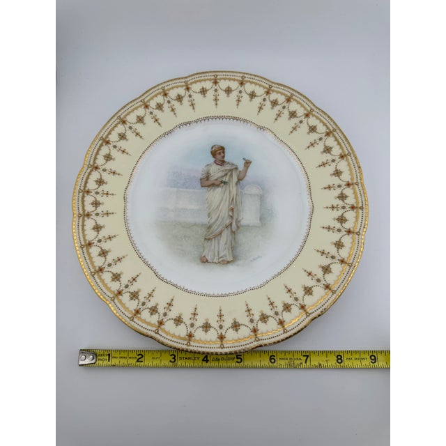 Antique Copeland Spode Jewelled Portrait Cabinet Plate – Signed S. Alcock, Hand Painted, 19th Century For Sale - Image 10 of 10
