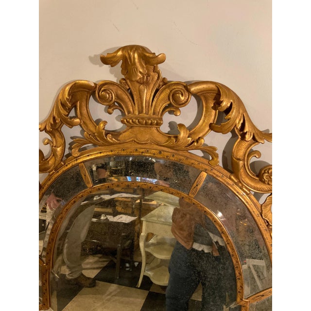 Gold Queen Anne French Style Mirror By Mirror Fair For Sale - Image 8 of 12