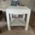 1990s Custom White Ming Style Grass Cloth Wrapped Side Table For Sale - Image 5 of 7