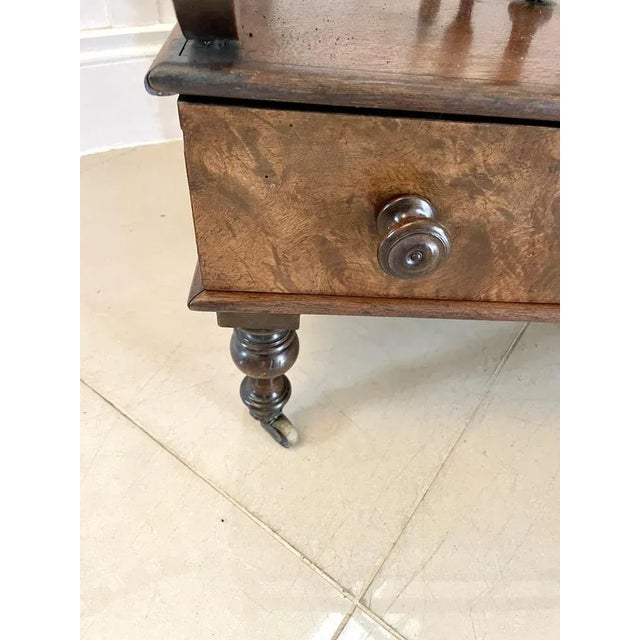 Large Victorian Freestanding Burr Walnut Canterbury, 1850s For Sale - Image 11 of 12