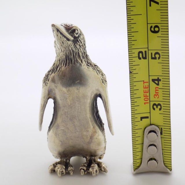 Vintage Italian Handmade Genuine Silver Penguin Figurine, 1950s For Sale - Image 11 of 13